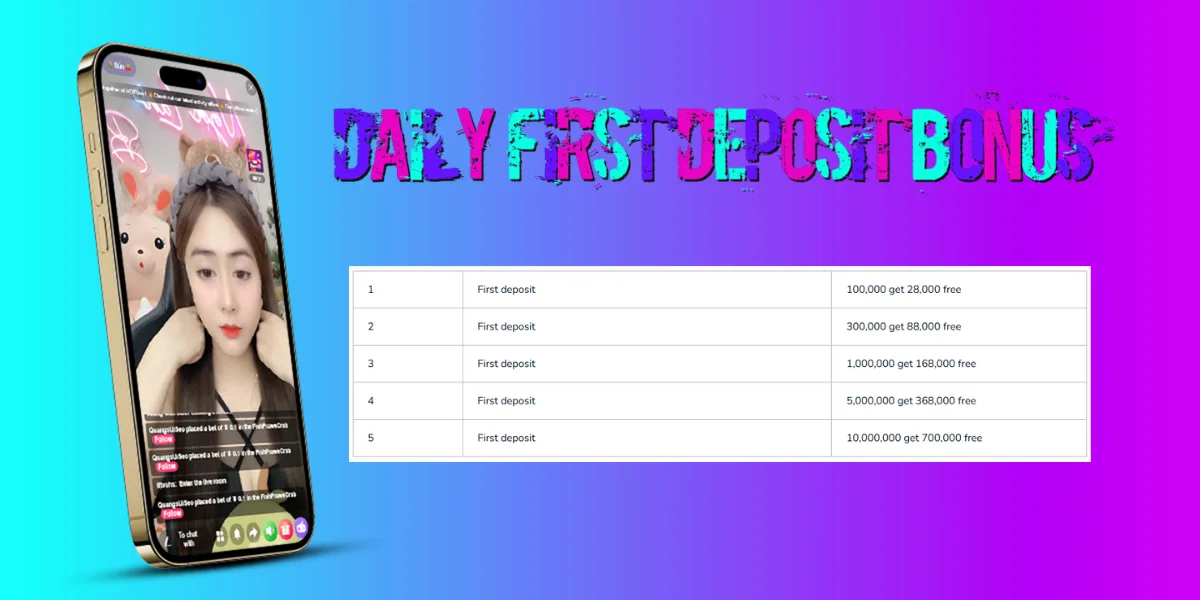 Daily First Deposit Bonus